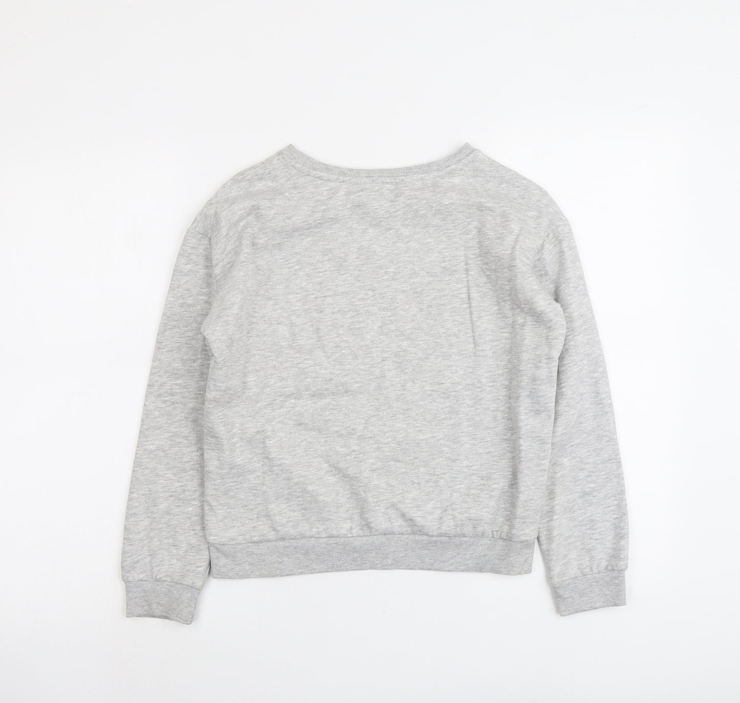 H&M Girls Grey Cotton Pullover Sweatshirt Size 10-11 Years Pullover