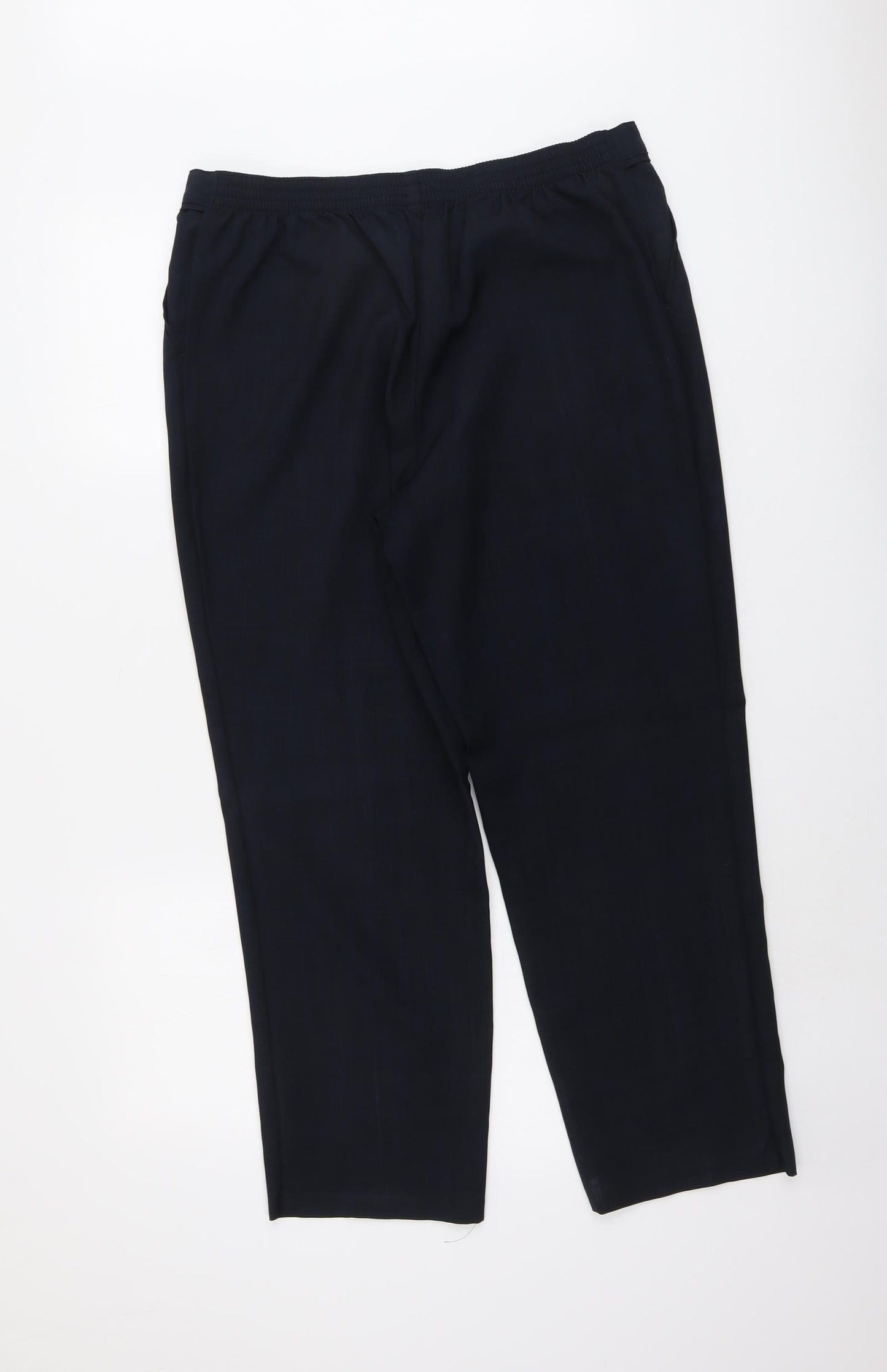 Marks and Spencer Womens Blue Polyester Carrot Trousers Size 16 L26 in Regular