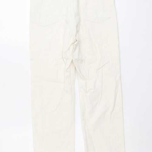 Reiko Womens Ivory Cotton Straight Jeans Size 25 in L25 in Regular Button