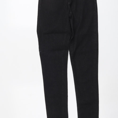 Janina Womens Black Cotton Skinny Jeans Size 8 L31 in Regular Button