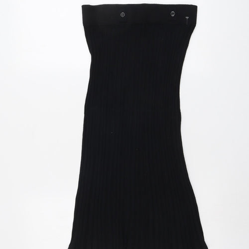 Marks and Spencer Womens Black Viscose Bandage Skirt Size 10