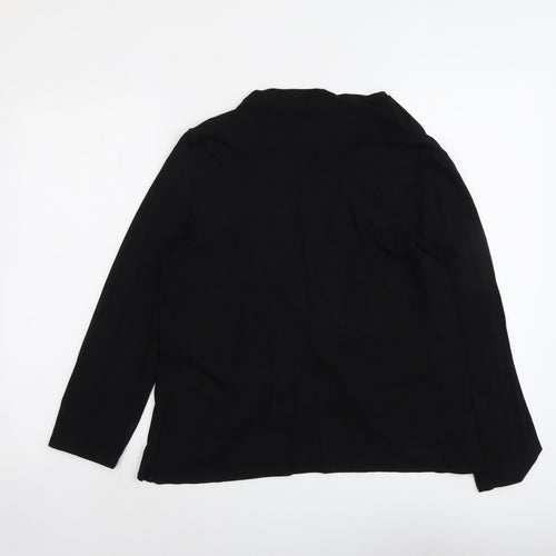Saloos Womens Black Animal Print Viscose Basic Blouse Size L Round Neck - Twin Set