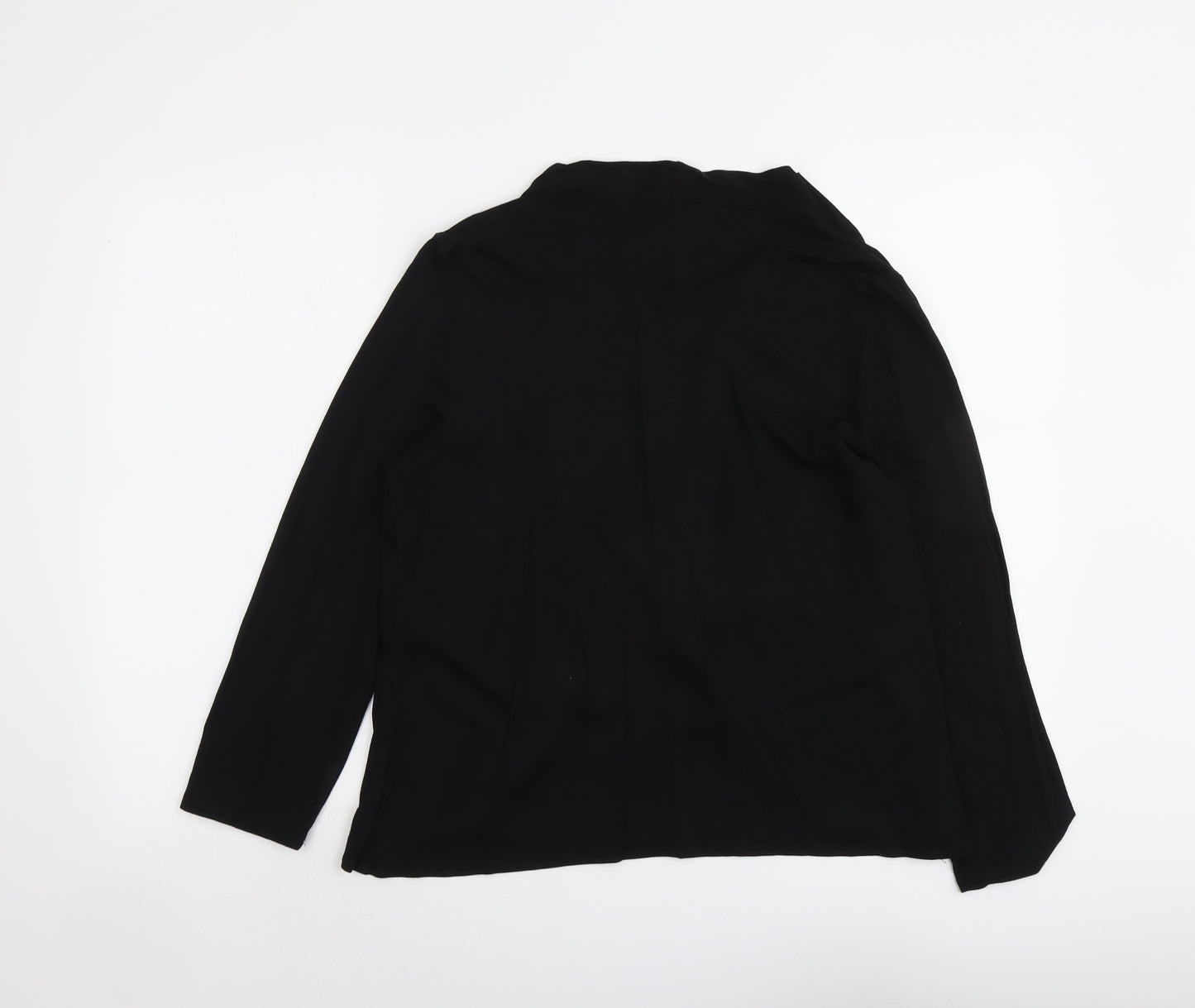 Saloos Womens Black Animal Print Viscose Basic Blouse Size L Round Neck - Twin Set