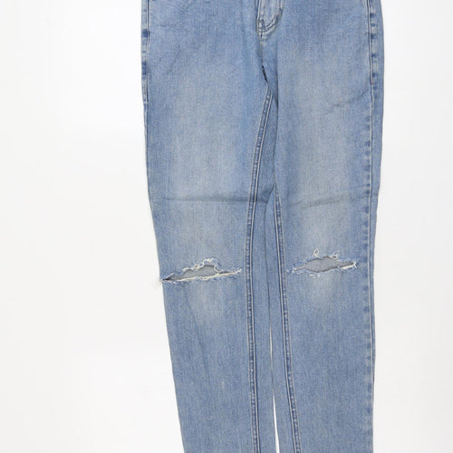 NEXT Mens Blue Cotton Skinny Jeans Size 28 in L31 in Regular Button