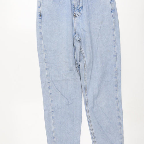 Topshop Womens Blue Cotton Straight Jeans Size 26 in L27 in Regular Button