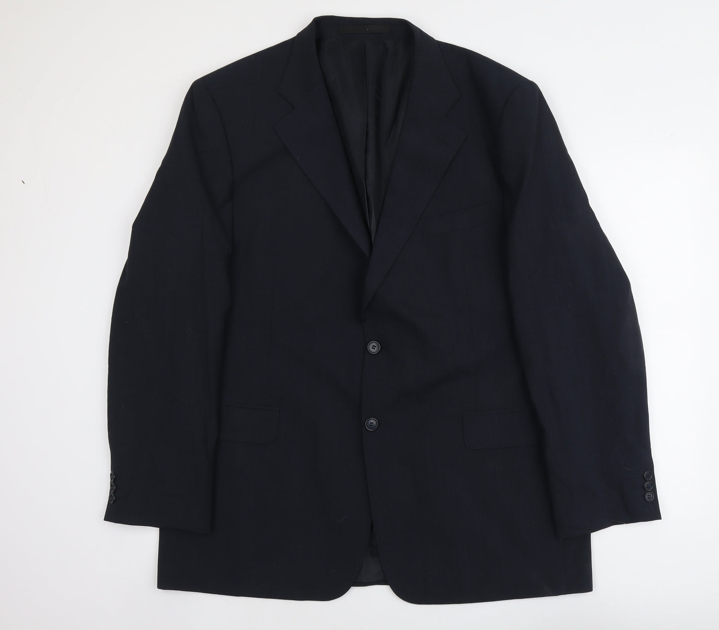 Marks and Spencer Mens Blue Polyacrylate Fibre Jacket Suit Jacket Size L Regular