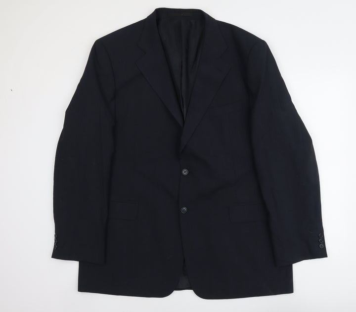 Marks and Spencer Mens Blue Polyacrylate Fibre Jacket Suit Jacket Size L Regular