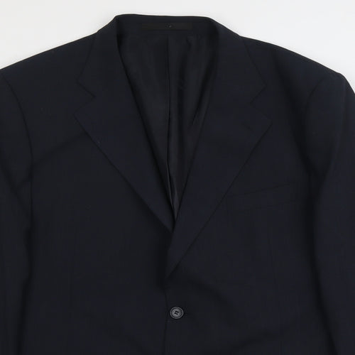 Marks and Spencer Mens Blue Polyacrylate Fibre Jacket Suit Jacket Size L Regular