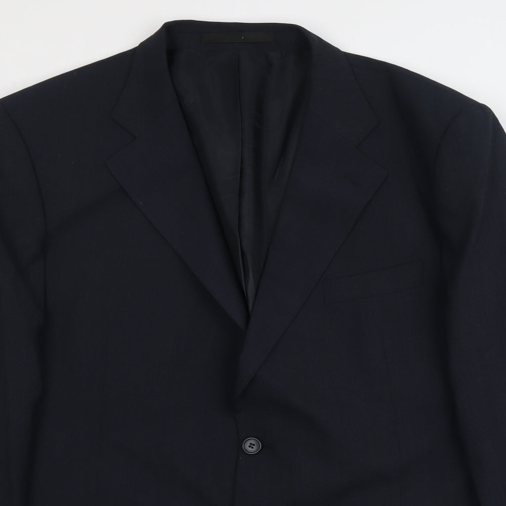 Marks and Spencer Mens Blue Polyacrylate Fibre Jacket Suit Jacket Size L Regular