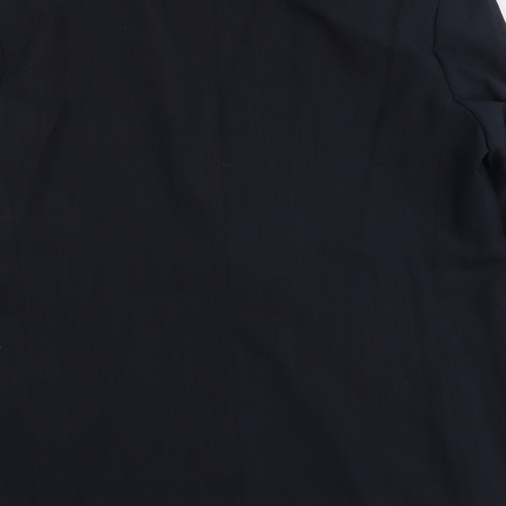 Marks and Spencer Mens Blue Polyacrylate Fibre Jacket Suit Jacket Size L Regular