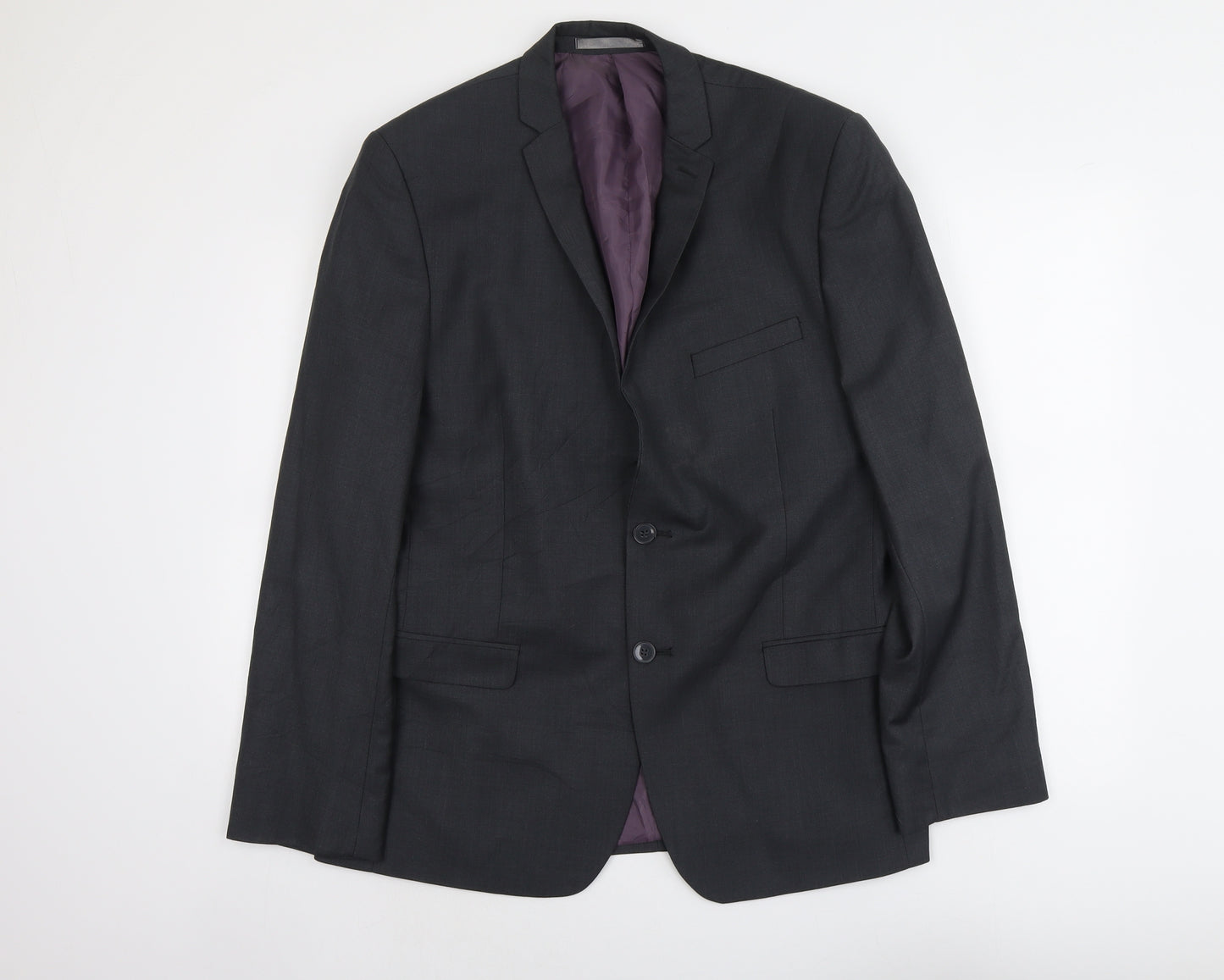 Red Herring Mens Grey Polyester Jacket Suit Jacket Size M Regular