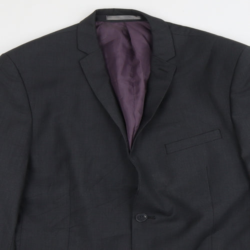 Red Herring Mens Grey Polyester Jacket Suit Jacket Size M Regular