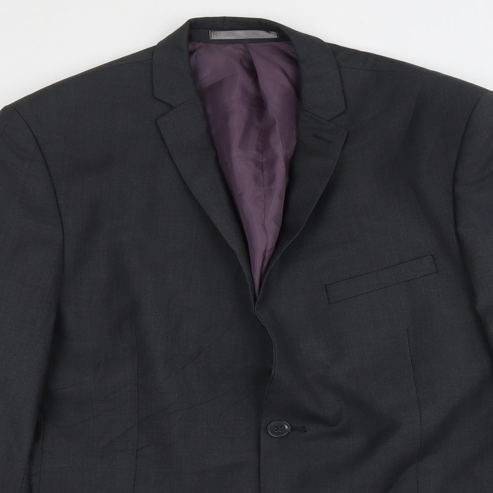Red Herring Mens Grey Polyester Jacket Suit Jacket Size M Regular