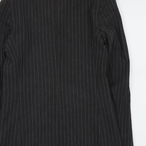 Woolworths Womens Grey Pinstripe Viscose Jacket Suit Jacket Size 8