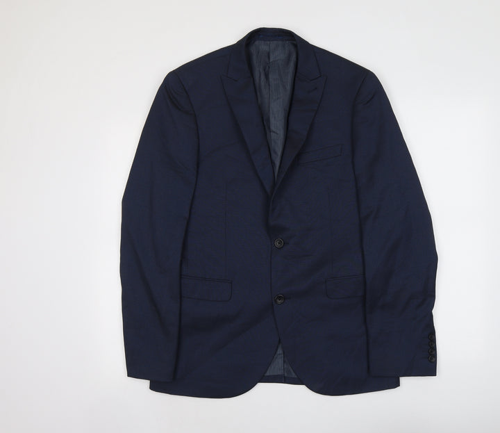 NEXT Mens Blue Polyester Jacket Suit Jacket Size M Regular