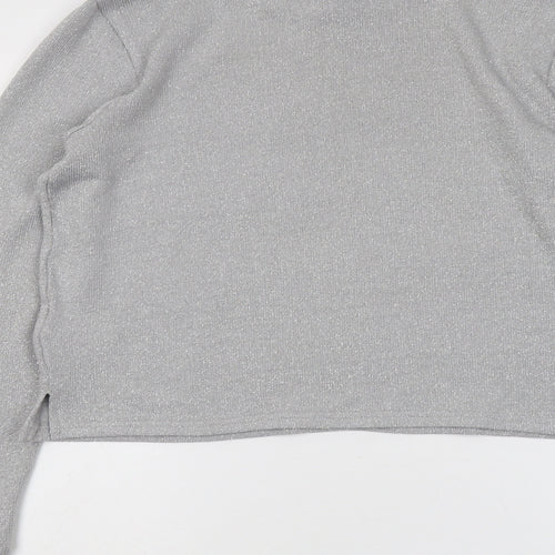 H&M Womens Grey Round Neck Polyester Pullover Jumper Size S