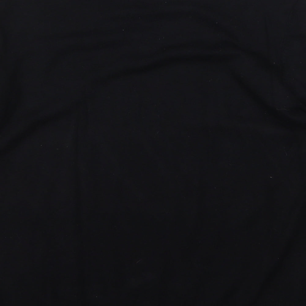 Bonmarché Womens Black V-Neck Viscose Pullover Jumper Size M