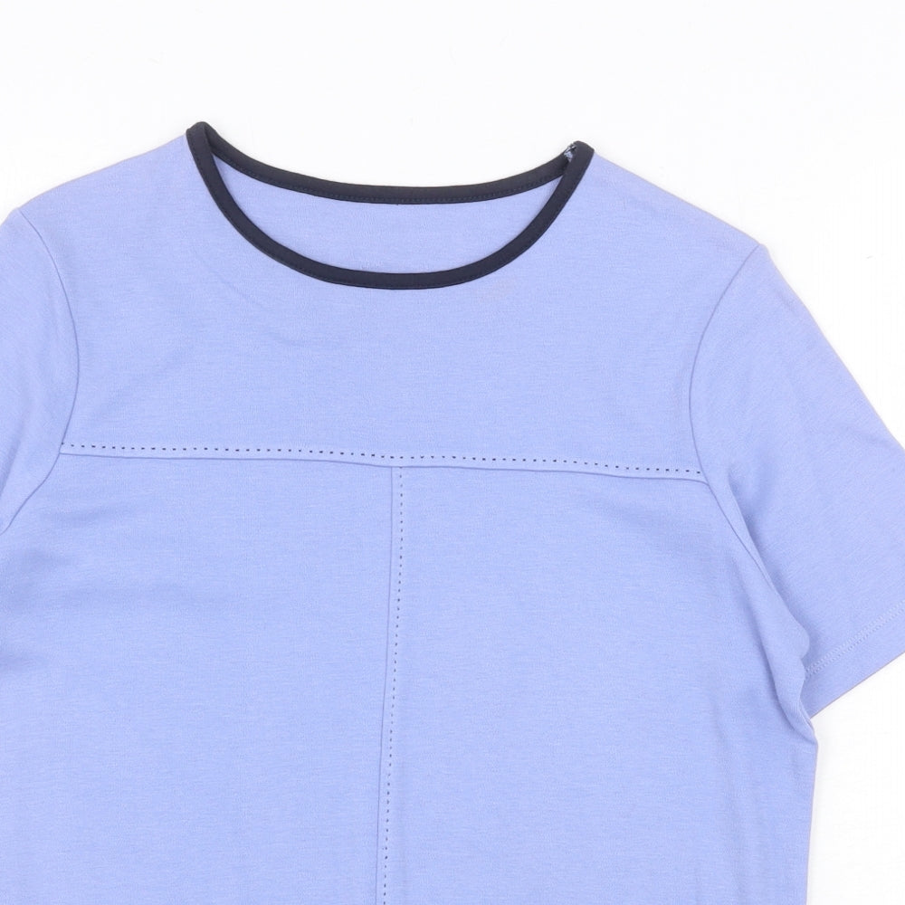 Maine New England Womens Blue 100% Cotton Basic T-Shirt Size 12 Round Neck
