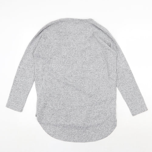 Select Womens Grey V-Neck Polyester Pullover Jumper Size 10 - Off Limits