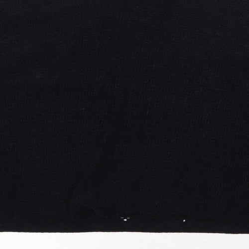 Vipucci Couture Womens Black Round Neck Acrylic Pullover Jumper Size L