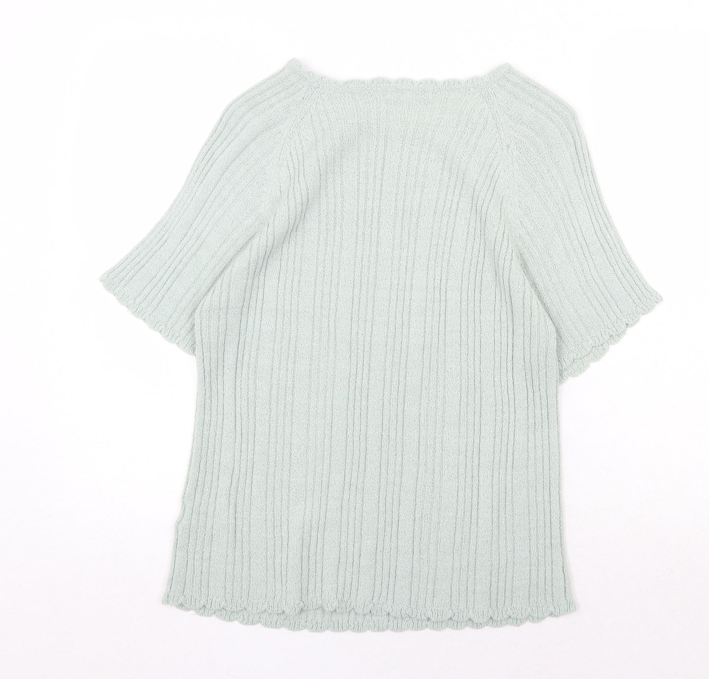 Berketex Womens Green Round Neck Acrylic Pullover Jumper Size 14