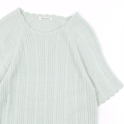 Berketex Womens Green Round Neck Acrylic Pullover Jumper Size 14
