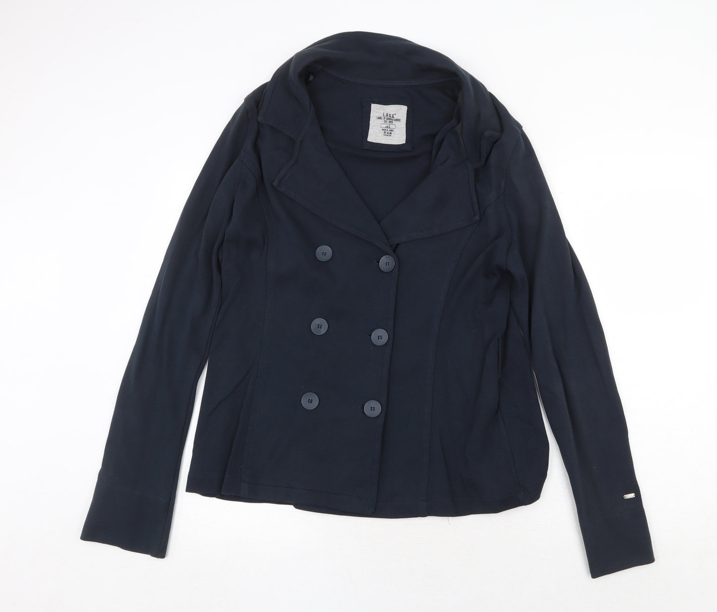 H&M Womens Blue Jacket Size L Button