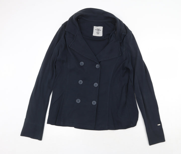 H&M Womens Blue Jacket Size L Button