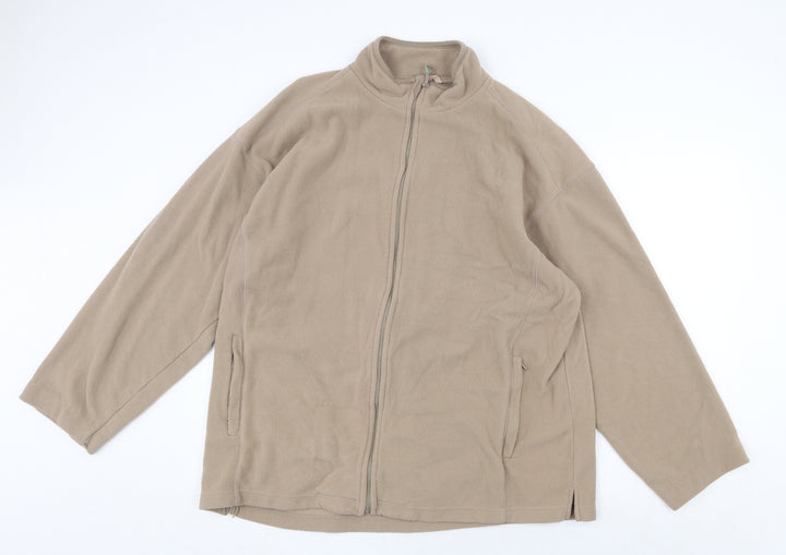 JERZEES Womens Beige Jacket Size 2XL Zip