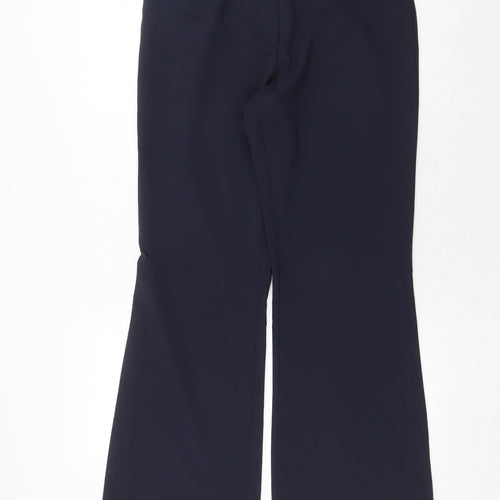 Dorothy Perkins Womens Blue Polyester Dress Pants Trousers Size 12 Regular Zip