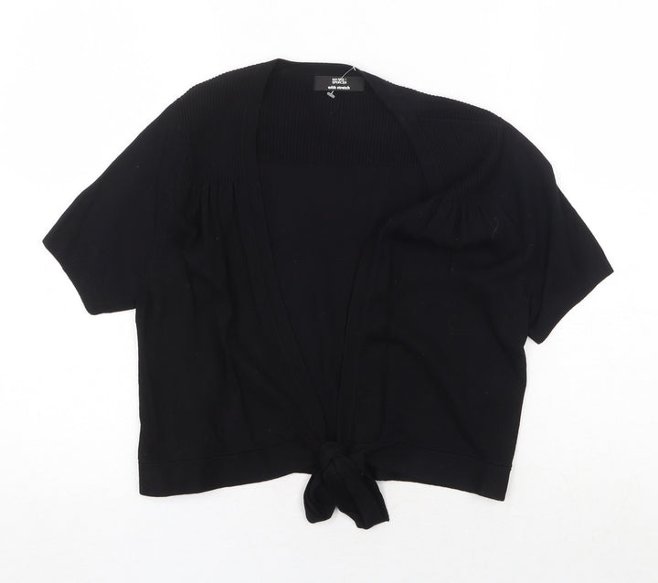 Marks and Spencer Womens Black V-Neck Viscose Cardigan Jumper Size 10