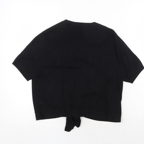 Marks and Spencer Womens Black V-Neck Viscose Cardigan Jumper Size 10