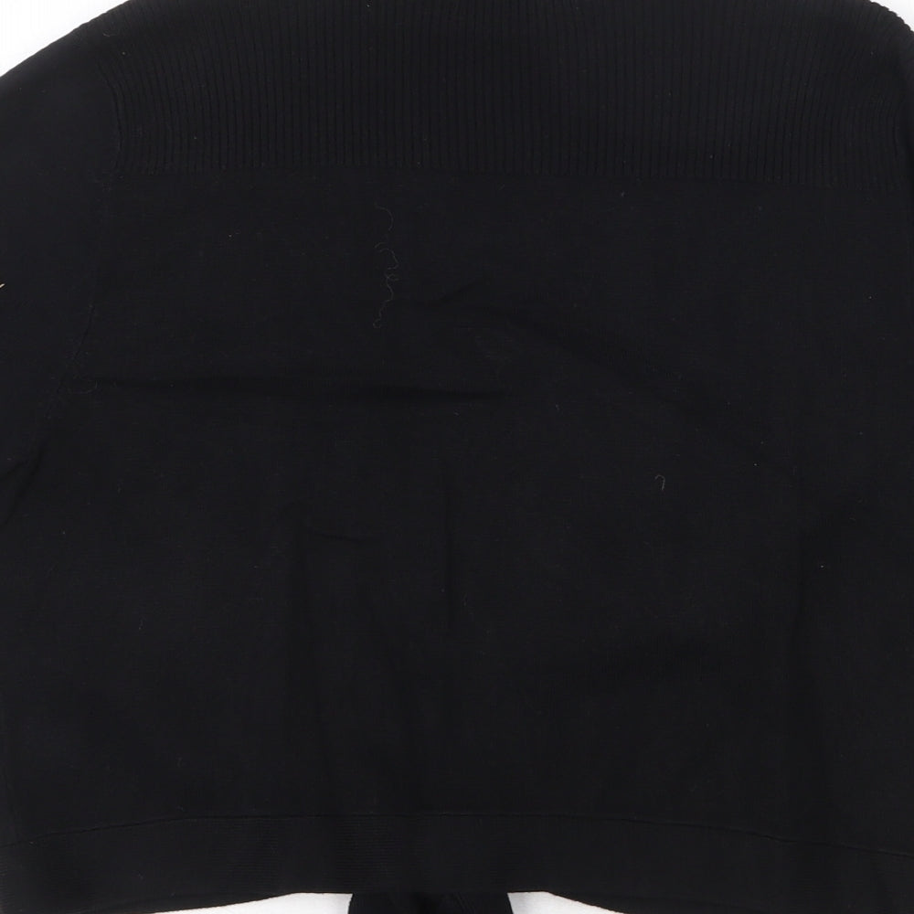 Marks and Spencer Womens Black V-Neck Viscose Cardigan Jumper Size 10