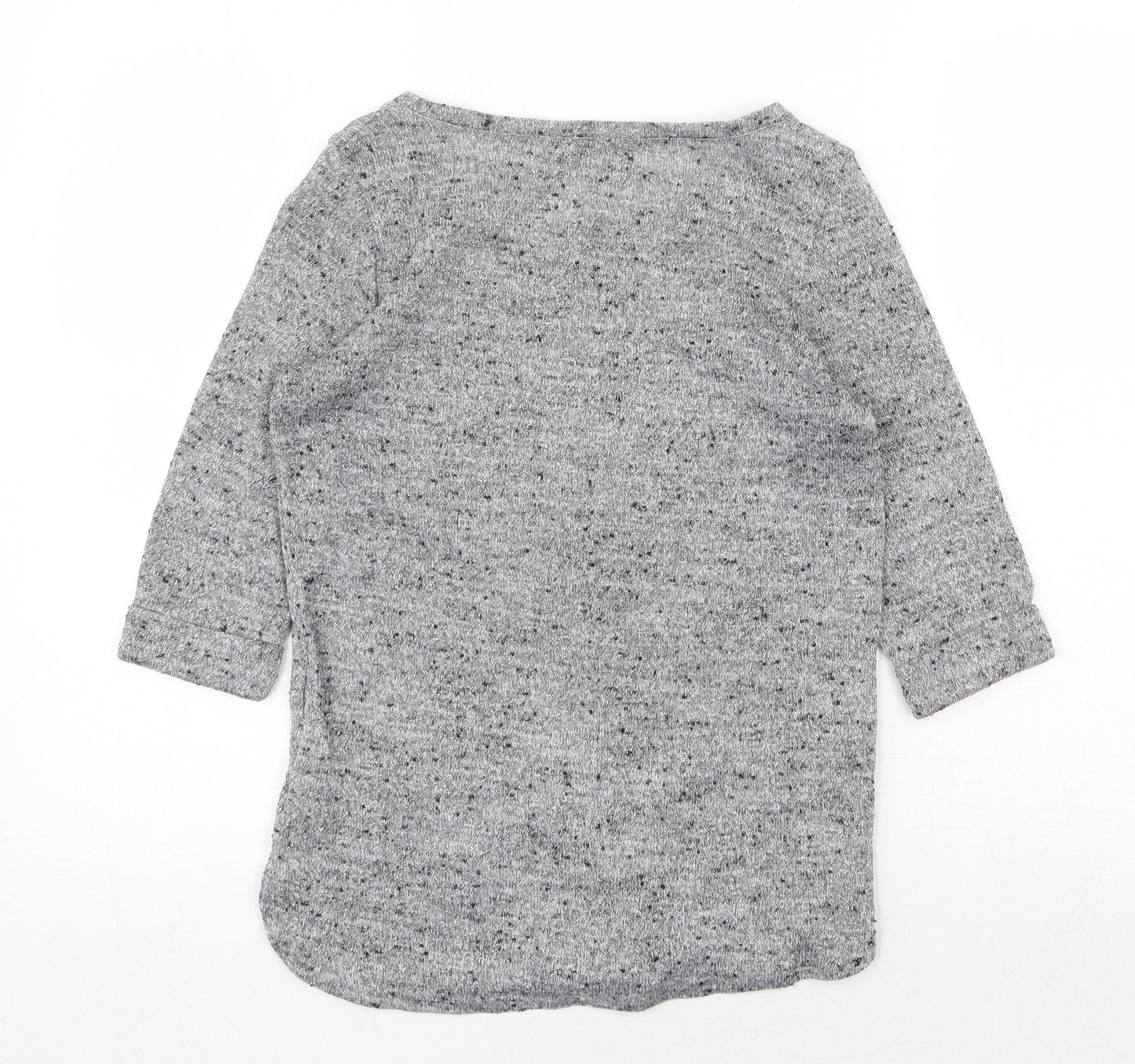 New Look Womens Grey Boat Neck Polyester Pullover Jumper Size 8