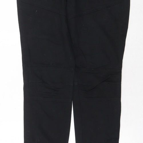 Funk'n Soul Womens Black Cotton Straight Jeans Size M Regular Zip