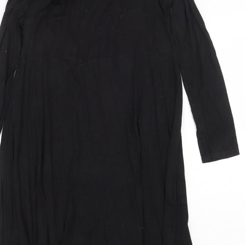 Missguided Womens Black Viscose Trapeze & Swing Size 8 Round Neck Pullover