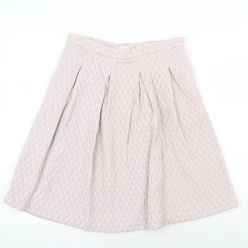 H&M Womens Pink Geometric Viscose Tulip Skirt Size 12 Zip