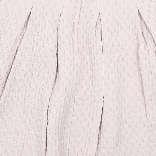 H&M Womens Pink Geometric Viscose Tulip Skirt Size 12 Zip