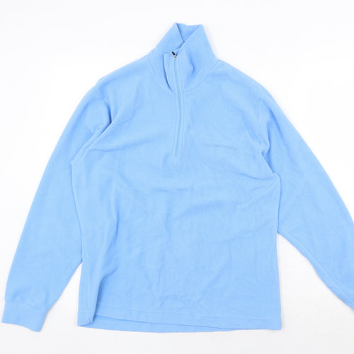 Flli Campagnolo Womens Blue Polyester Pullover Sweatshirt Size M Zip