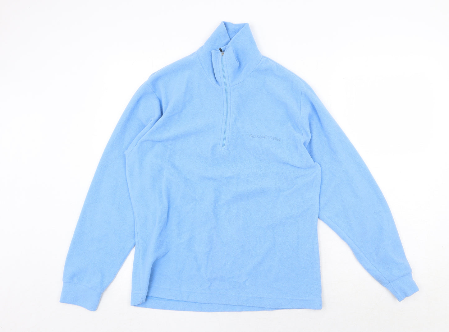 Flli Campagnolo Womens Blue Polyester Pullover Sweatshirt Size M Zip