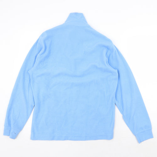 Flli Campagnolo Womens Blue Polyester Pullover Sweatshirt Size M Zip