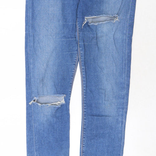 ASOS Womens Blue Cotton Skinny Jeans Size 28 in Regular Zip