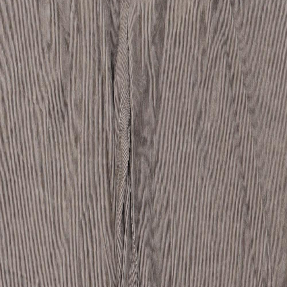 Poetry Mens Brown Cotton Trousers Size 34 in Regular Zip