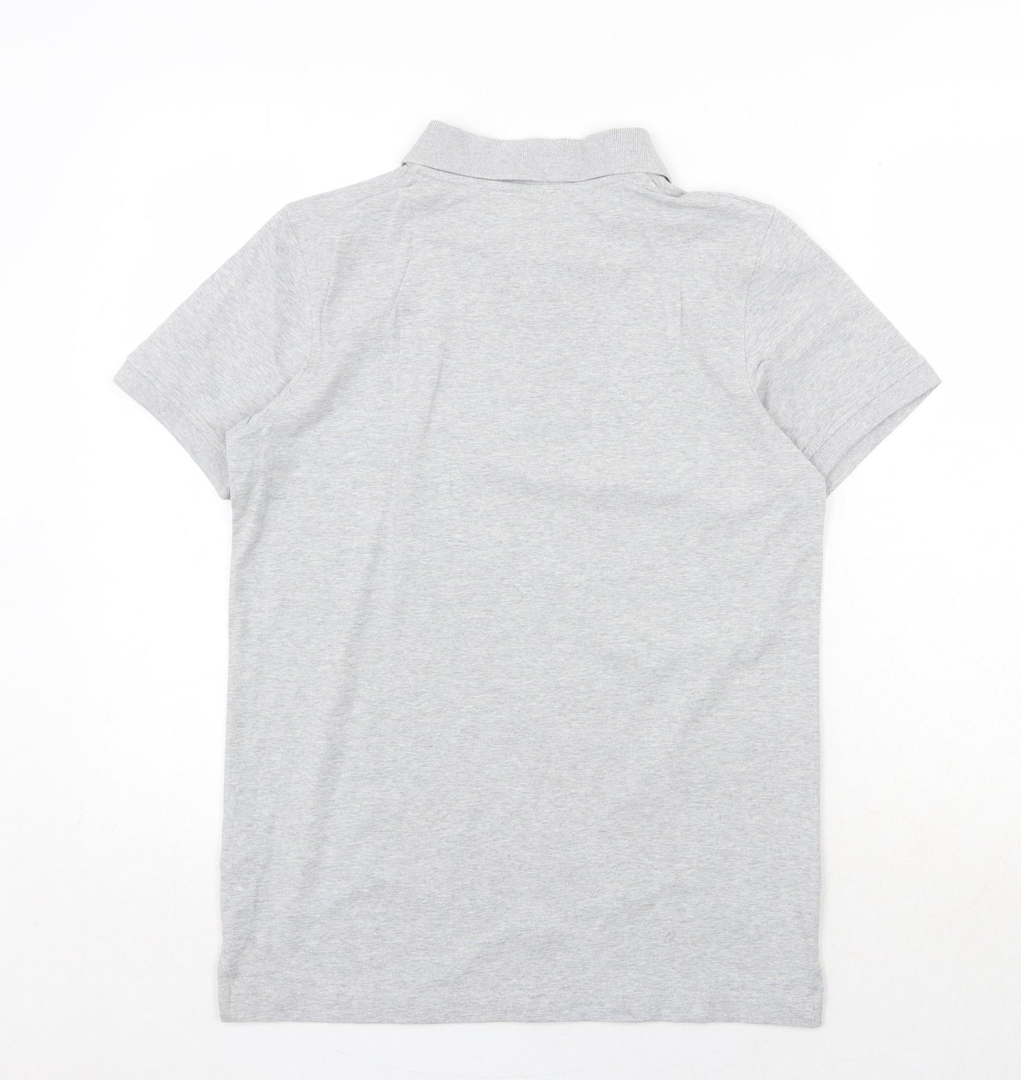 SPLASH Mens Grey Cotton Polo Size S Collared Button