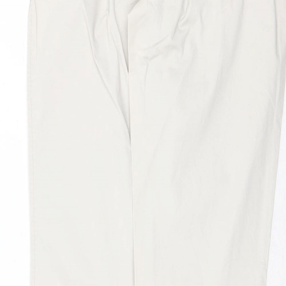 H&M Womens Grey Cotton Trousers Size 8 Regular Zip