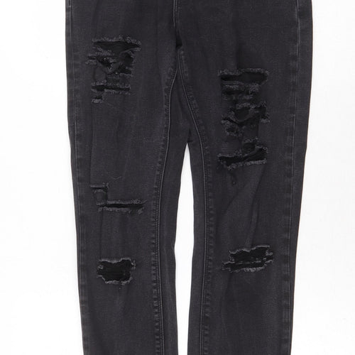 ASOS Womens Grey Cotton Skinny Jeans Size 28 in Regular Zip
