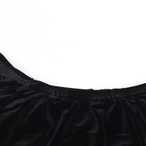 Missguided Womens Black Polyester Cropped Tank Size 6 Round Neck