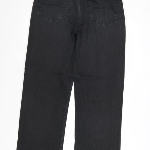 Atlantic Bay Mens Black Cotton Straight Jeans Size 32 in Regular Zip