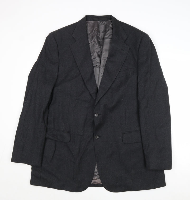 Marks and Mens Grey Wool Jacket Suit Jacket Size 44 Regular