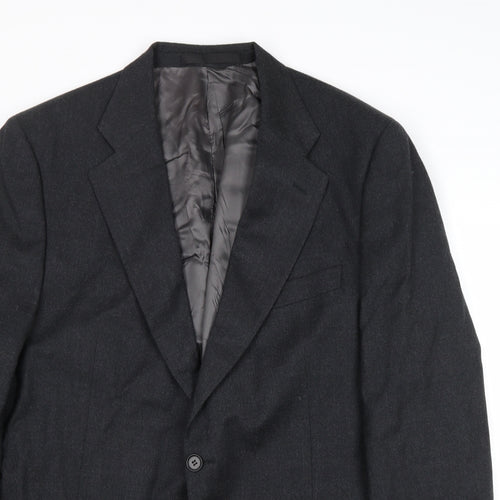 Marks and Mens Grey Wool Jacket Suit Jacket Size 44 Regular